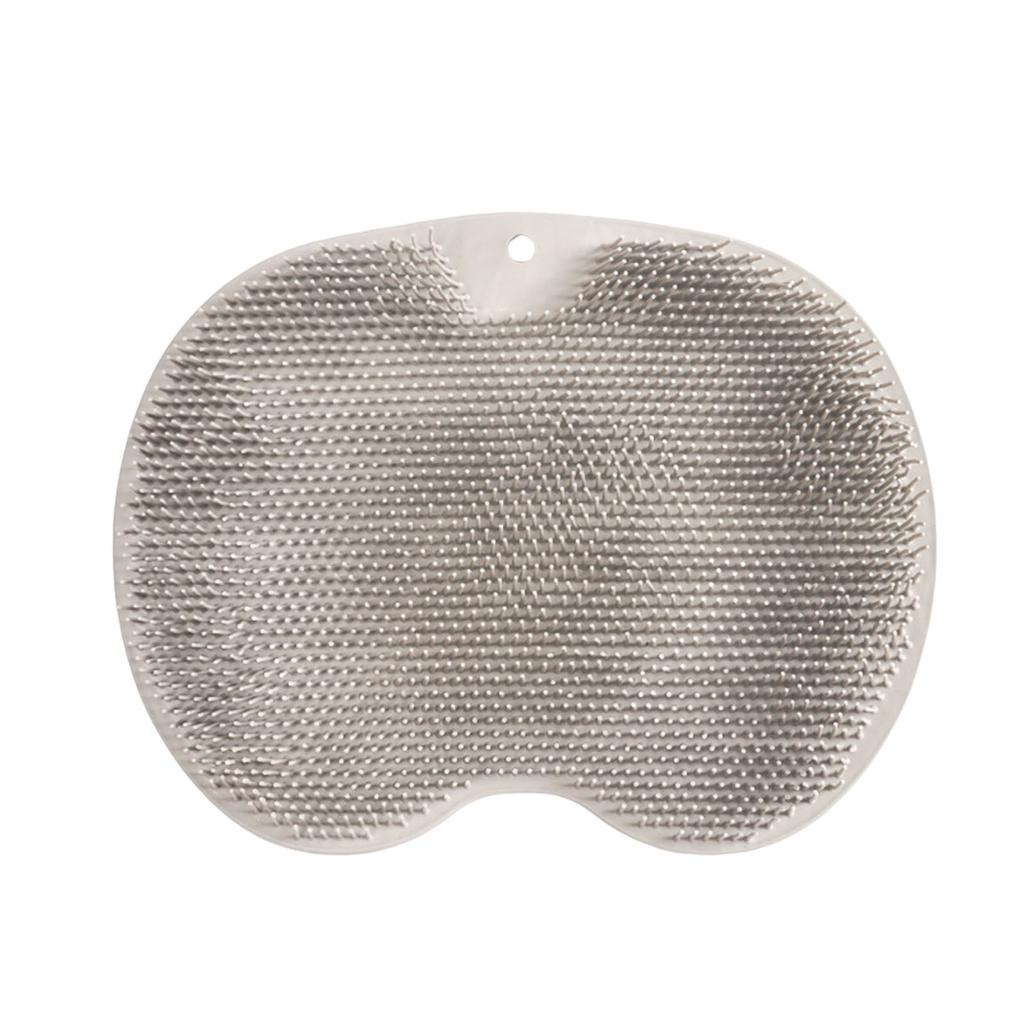 Silicone Massage Foot Cleaner Pad with Suction Cups Silicone Back Foot Washer 11.81x9.06inch for Seniors Men Women Bathroom Use