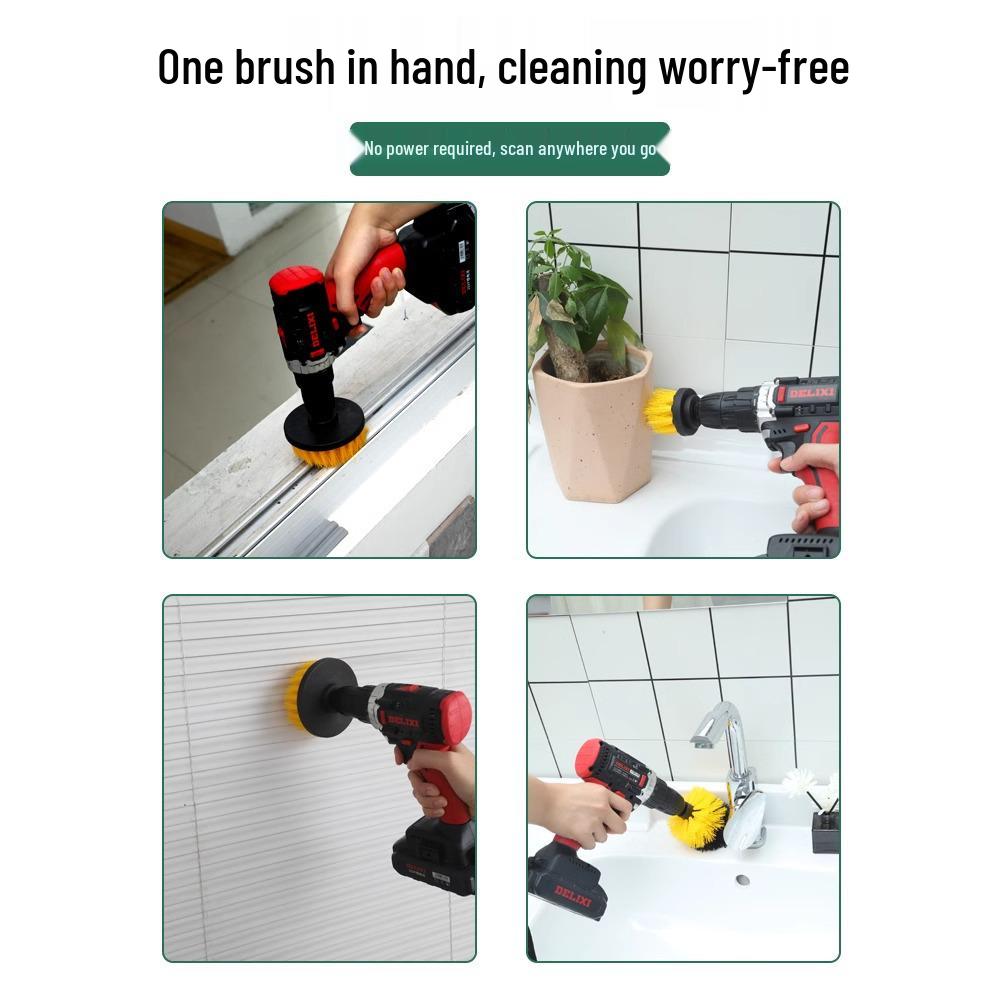 Multifunctional Electric Cleaning Drill Brush for Kitchen, Bathroom, Tile, and Floor