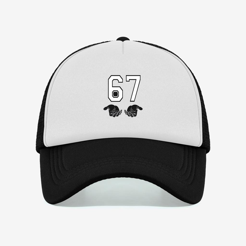 1PC 67 Gesture Bomb Mesh Cap! Breathable and Sweat Free+adjustable Head Circumference, Fashionable and Trendy On the Street