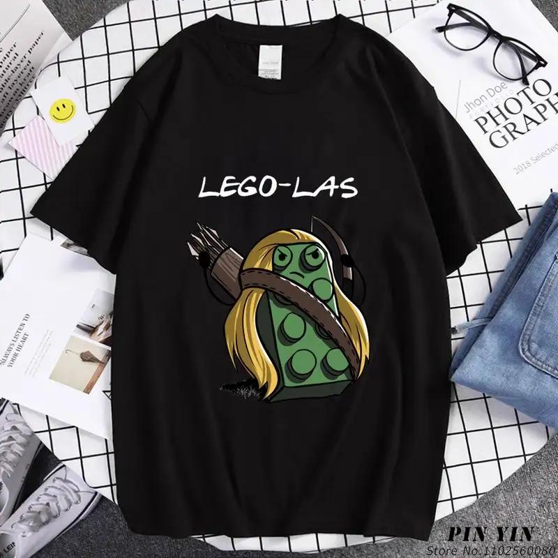 Vtipné Anime Kreslené Lego-las Potisk Tričko Top pro Muže Ženy Humor Letní Móda Krátký Rukáv Tričko Y2k Streetwear