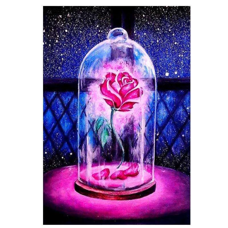 

Rose In The Bottle Sticker Wall Decoration Applicable To Bedroom Room Living