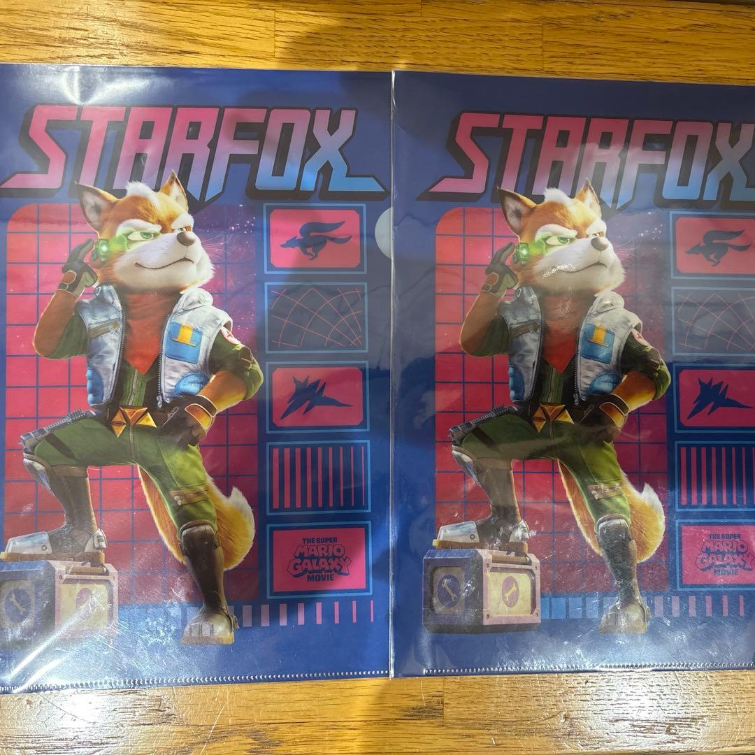 [USED] Super Mario movie theatergoer bonus item #5: Special clear file featuring Fox (2 pieces)