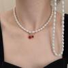 Freshwater Pearl Cherry Necklace - Japanese Korean Summer Clavicle Chain, Versatile and Stylish