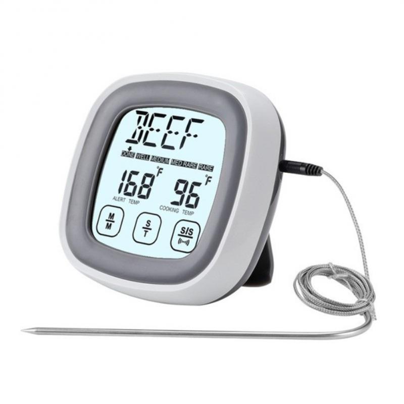 Digital Remote Wireless Food Kitchen Oven Thermometer Probe for BBQ Grill Oven Meat Timer Temperature Manually Set for daily use