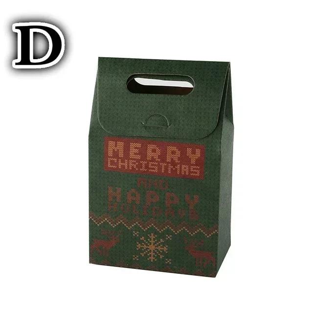 10Pcs/lot Christmas Gift Box Craft Paper Box Christmas Candy Gift Box Packaging Boxes Christmas Stockings Gift Holders