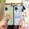 Lanyard Kickstand Phone Case For Samsung Galaxy Xcover6 Pro/SM-G736U/B Oil Painting Wristband Anti-knock Back Cover Ring