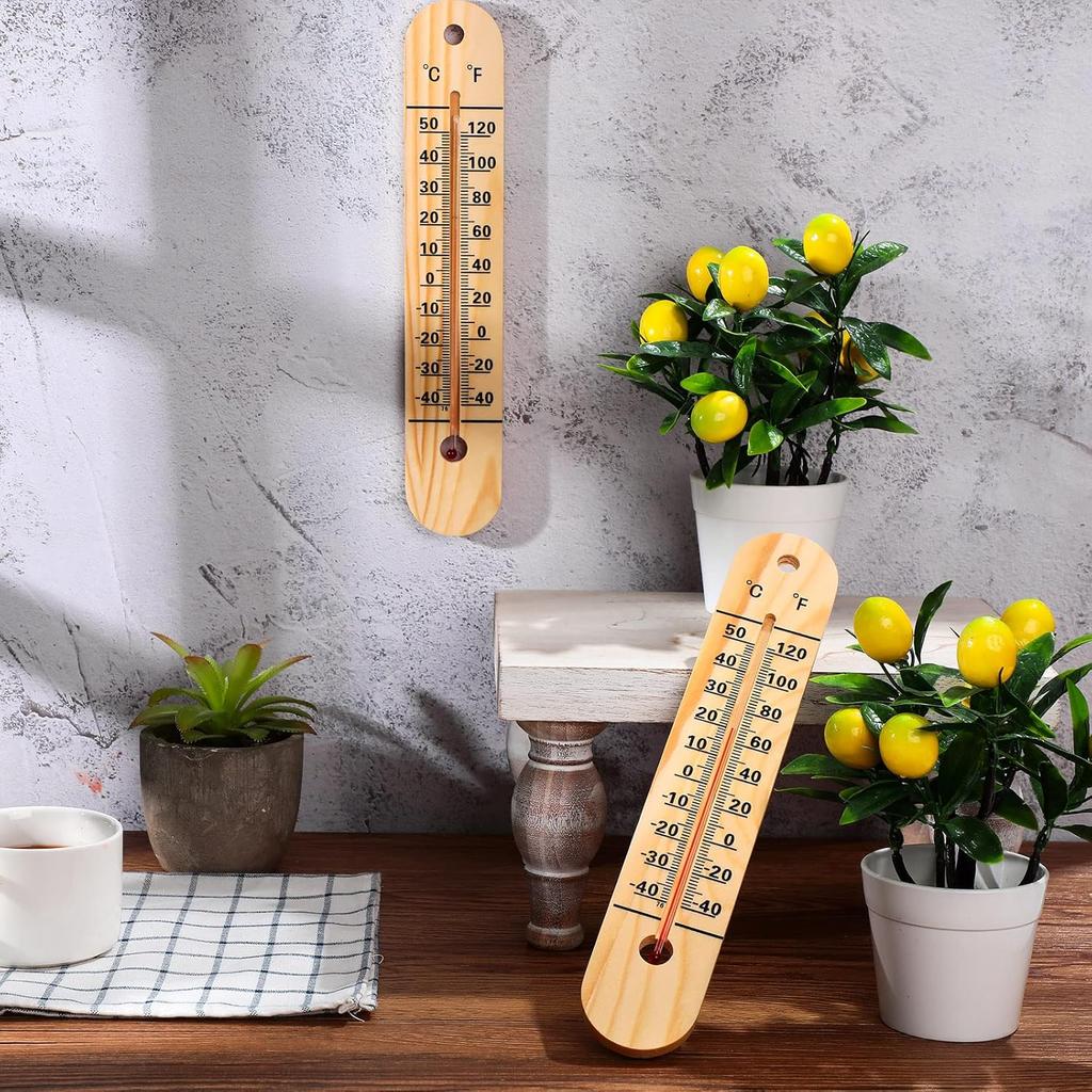 Wandthermometer Innen Groß Außenthermometer für Terrasse Doppelte Skalen Thermometer für Temperatur Haus Pool Büro Lagerhalle