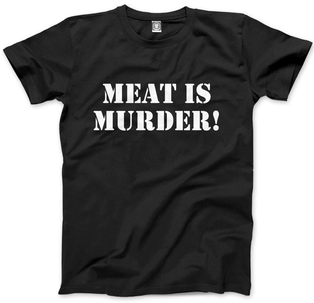 Meat Is Murder Vegetarian Vegan - Animal Rights Mens Unisex T-Shirt L