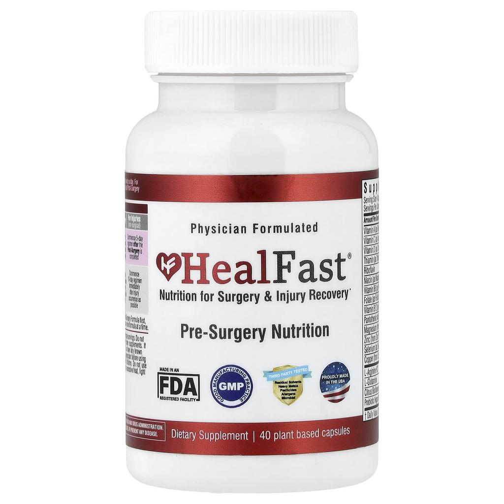 Healfast, Pre-Surgy Nutrition, 40 Vegetable Capsules