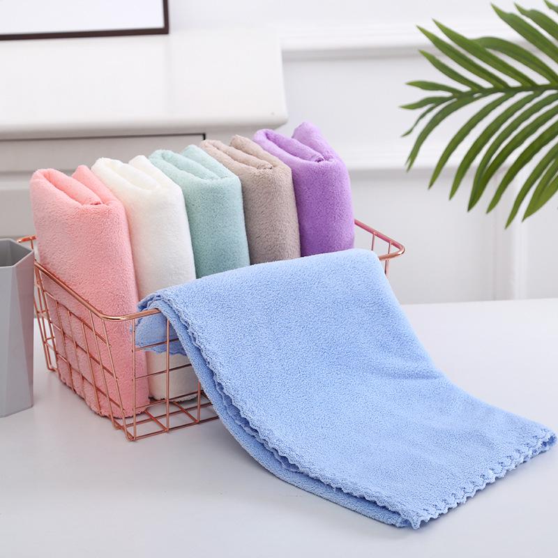 Soft Lint-Free Coral Fleece Towel for Home, Face, and Bath - Absorbent and Suitable for Adults and Children