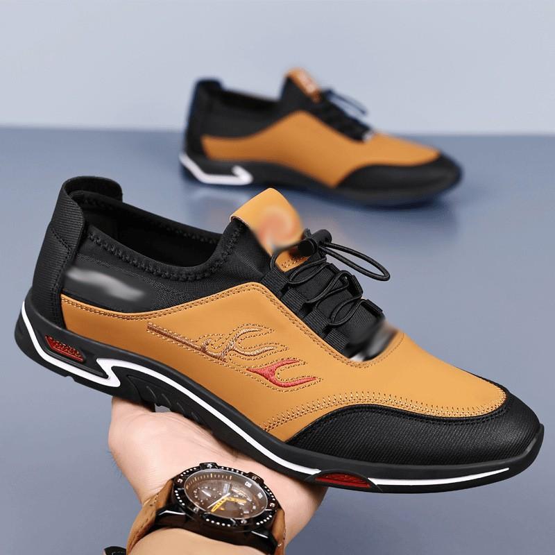 Men's Business Casual Breathable Anti-odor Leather Shoes Fashionable and Versatile Soft Leather Soft Sole Work Shoes