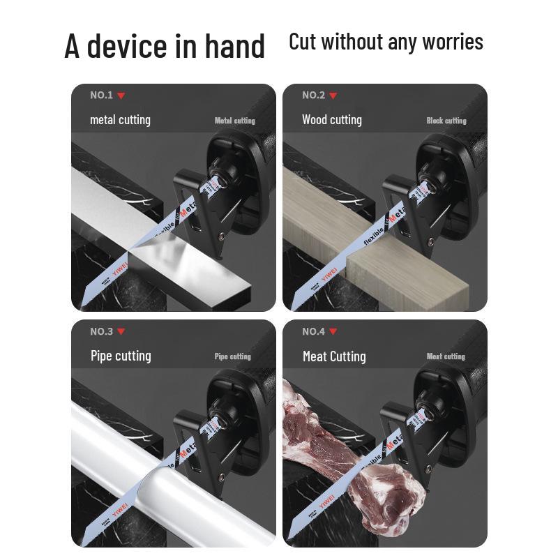 Versatile Handheld Reciprocating Saw for Woodworking, Frozen Meat, and Bone Cutting