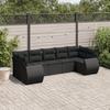 VidaXL Garden Lounge Set with Cushions 7 Pcs, Patio Sofas, Patio Furniture Set, Outdoor Furniture, Black 3221784