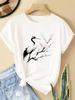(Asian Size) leopard trend cute 90s Women Casual Short Sleeve T  Tee Top Clothing Shirt Fashion Printed Lady Female Graphic T-shirts