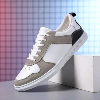 Genuine Leather Men's Vulcanize Shoes Leisure Walk Sneakers Outdoor Lace-up Solid Skateboard Footwear Fashion Male Treking Shoes
