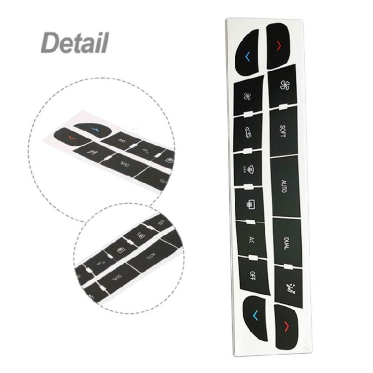 PVC Automotive Button Repair Decal Black AC Control Panel Sticker Air Conditioner Button Fix Sticker for Vehicle Models