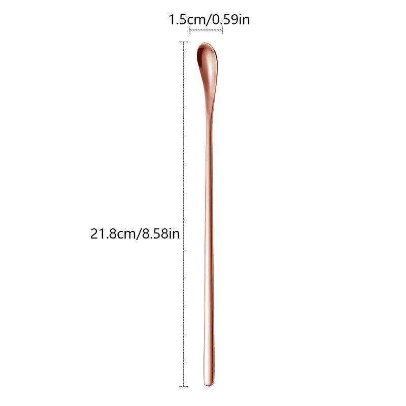 304 Stainless Steel Long Handle Stirring Spoon Coffee Tea Ice Spoon Bar Tableware Fashion Kitchen Tool Seasoning Mixing Dessert