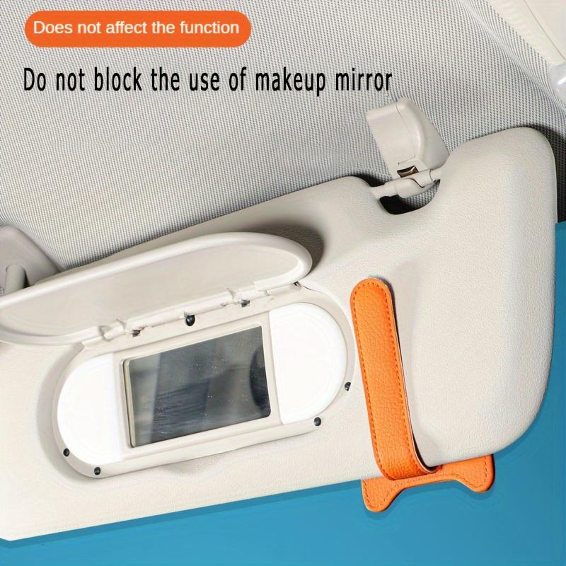 Premium Microfiber Leather Car Visor Organizer - Universal Fit, Multifunctional Clip for Glasses,Compact Space-Saving Design