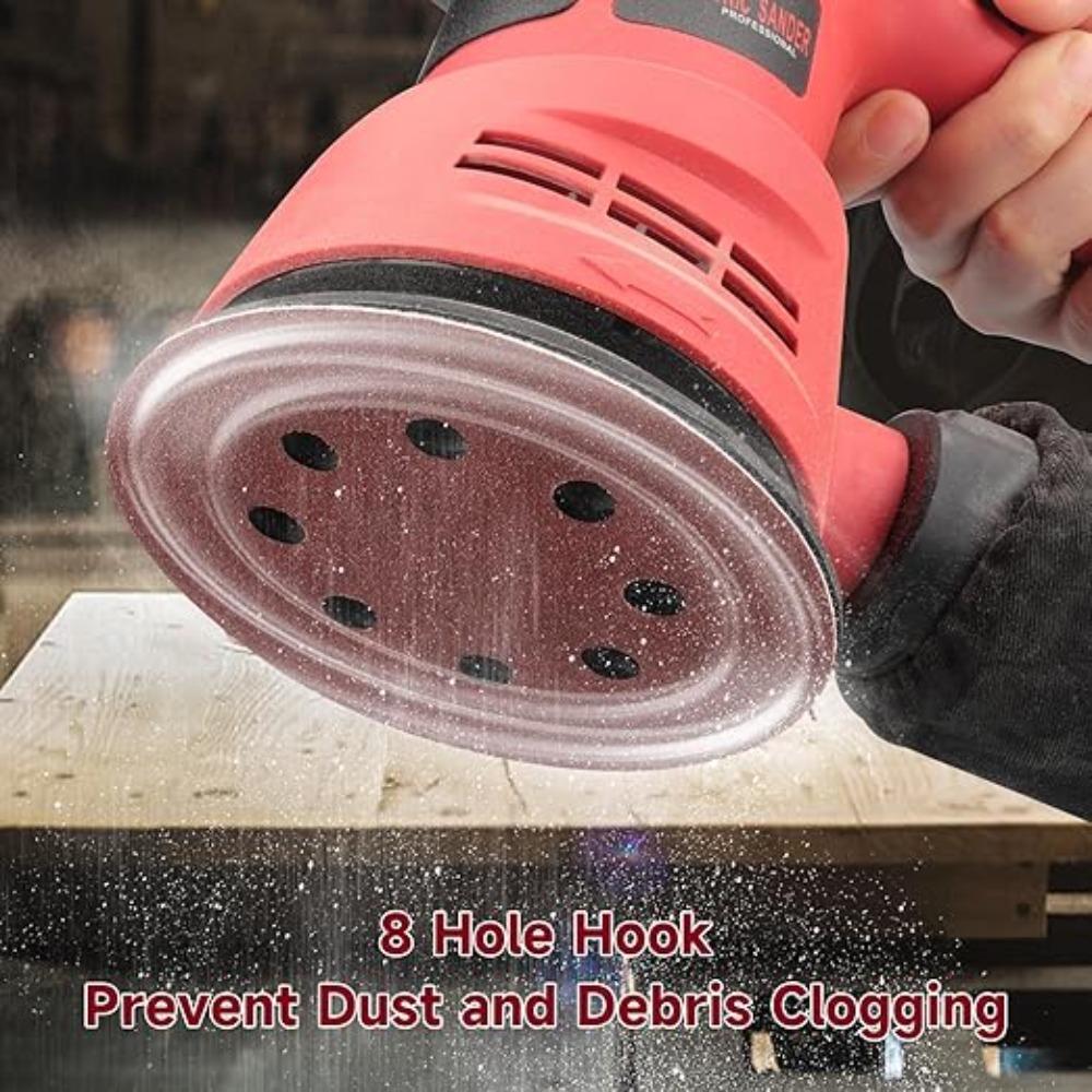 50Pcs 5 Inch 8Holes Sandpaper 125mm Round Hole Hook Loop Sanding Discs 40-2000 Grit for Random Orbital Sander Polishing Tool