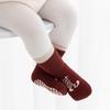 Baby Jungen Mädchen Anti-Rutsch Baumwollsocken Niedliche Kleinkinder Kinder Winter Dick Warm Rutschfest Grip Boden Sicher Laufsocken
