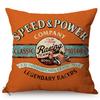 1986S Vintage Motorcycle Style Cushion Cover Letter Poster Cool Punk Cartoon Decorative Linen Car Sofa Throw Pillow Case Cojines