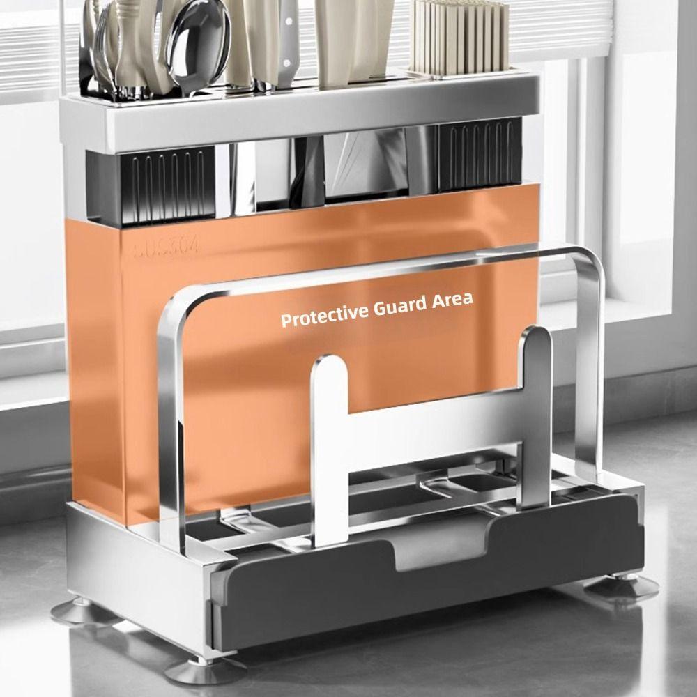 Stainless Steel Kitchen Storage Holder Space Saving Chopsticks Storage Cutting Tool Stand Stand Stand Holder Home Storage
