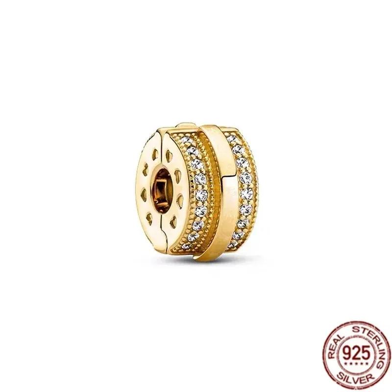 Starfish Shell Clip Charms Heart & Pavé Clip Fit Original Copper Beads For Women Necklace Bracelet Diy Jewelry Gift