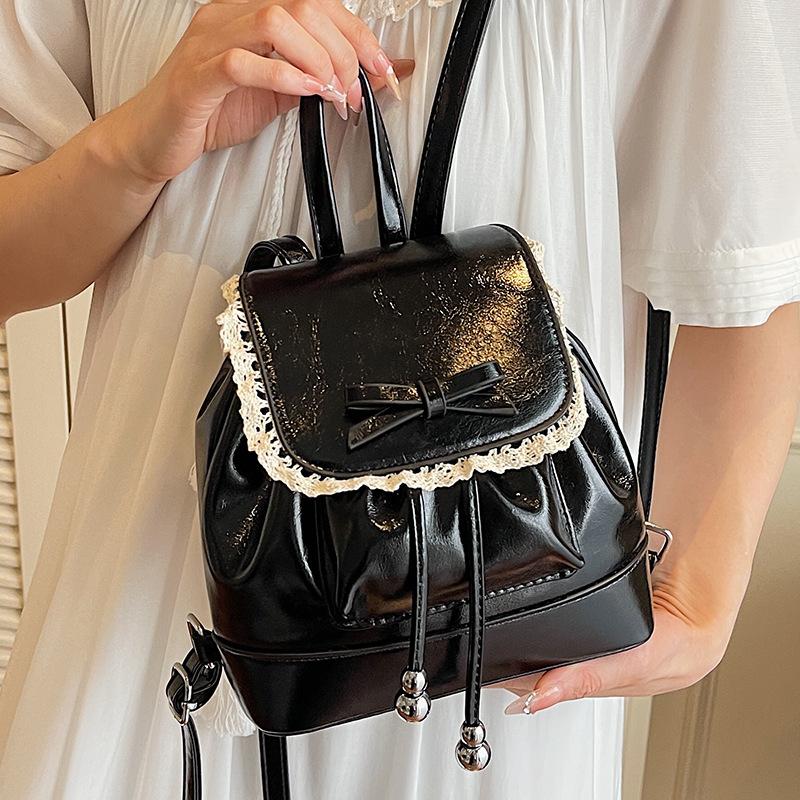 Student bag women's 2025 summer Korean version of the new ins trendy fashion backpack sense niche ballet style women's bag