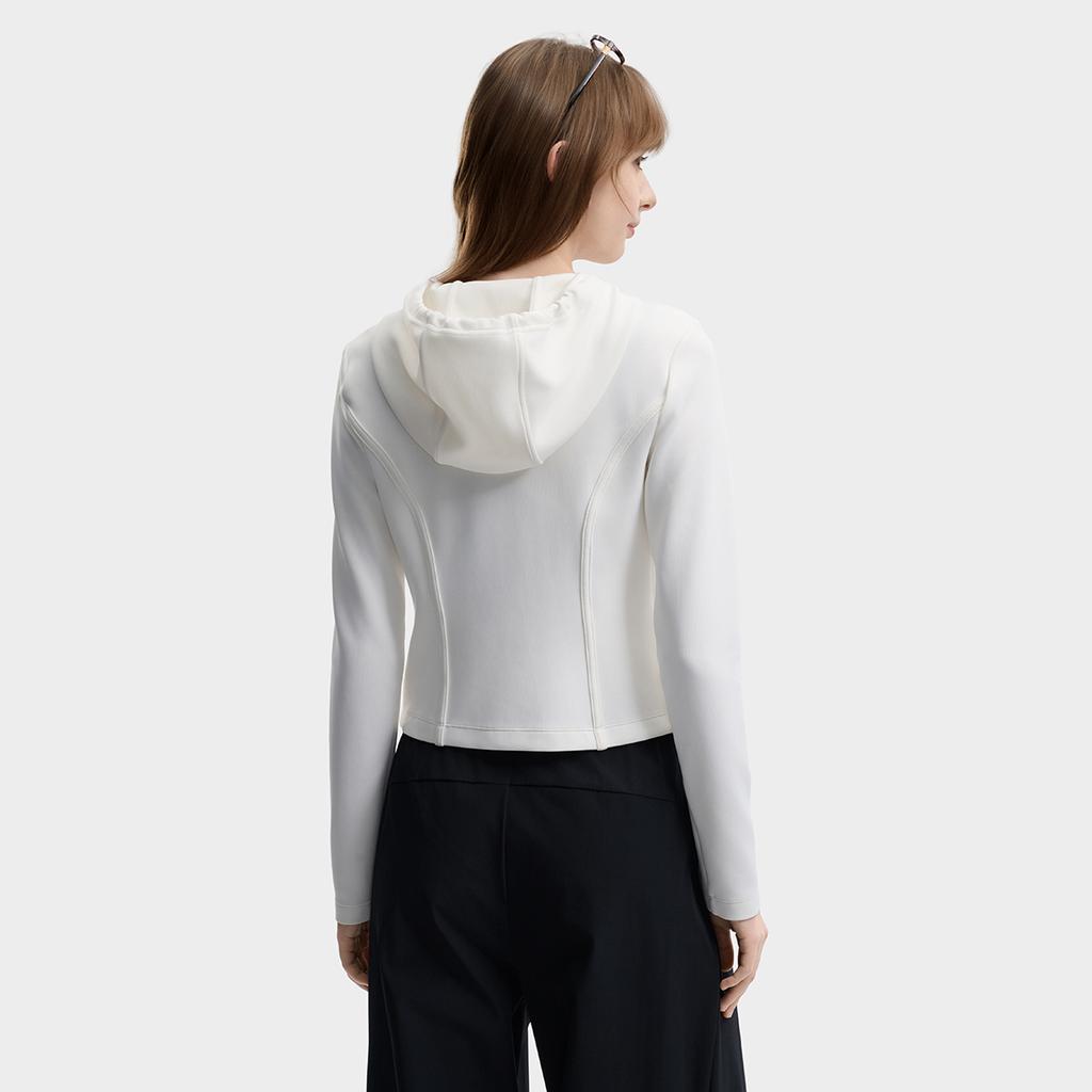 FILA Original Simple Fashion Classic Retro Sports Casual Versatile Comfortable Slim Short Hooded Knit Jacket Women jackets F11W629502FWT