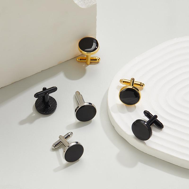 1Pair Light Luxury Versatile Shirts Round Cufflinks For Men Shirt Cuffs Nail Bridegroom Suit Sleeve Clothing Accessories Gifts