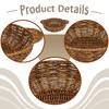 Handwoven Fruit Basket Serving Tray Desktop Countertop Display Rustic Fruit Holder Bread Baking Tray for Garden Kitchen Party