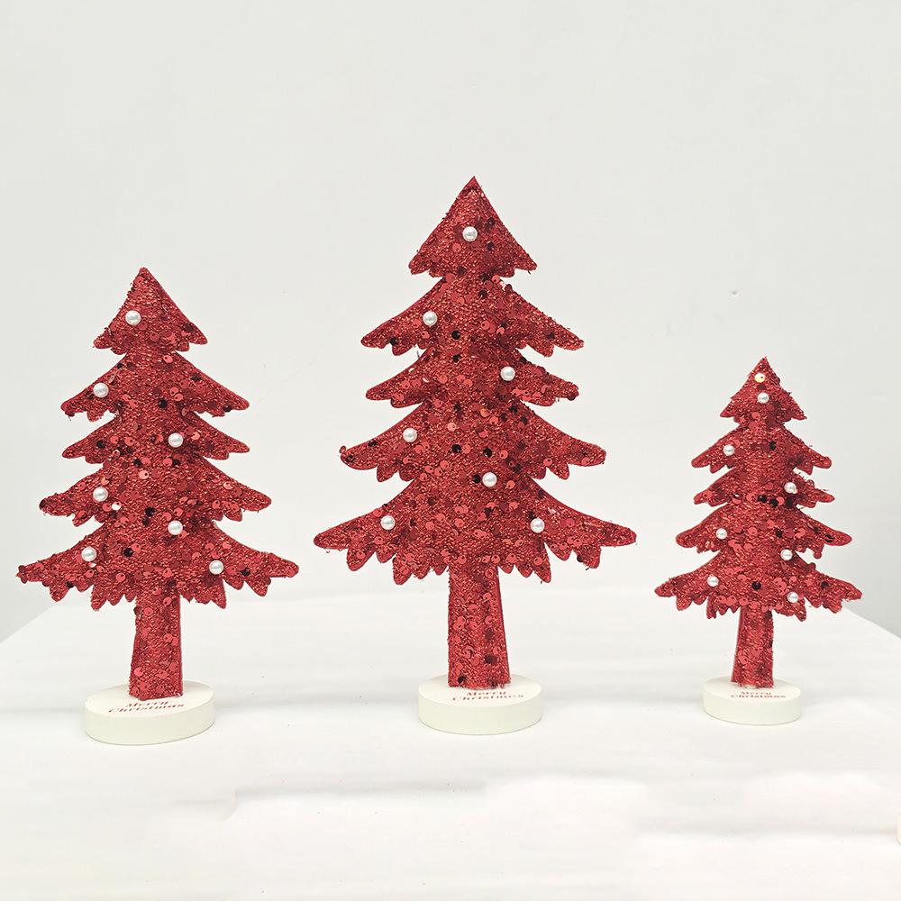 Mini Sınır Ötesi Kumaş Yılbaşı Ağacı Süsü - Masaüstü Dekorasyonu & Hediye