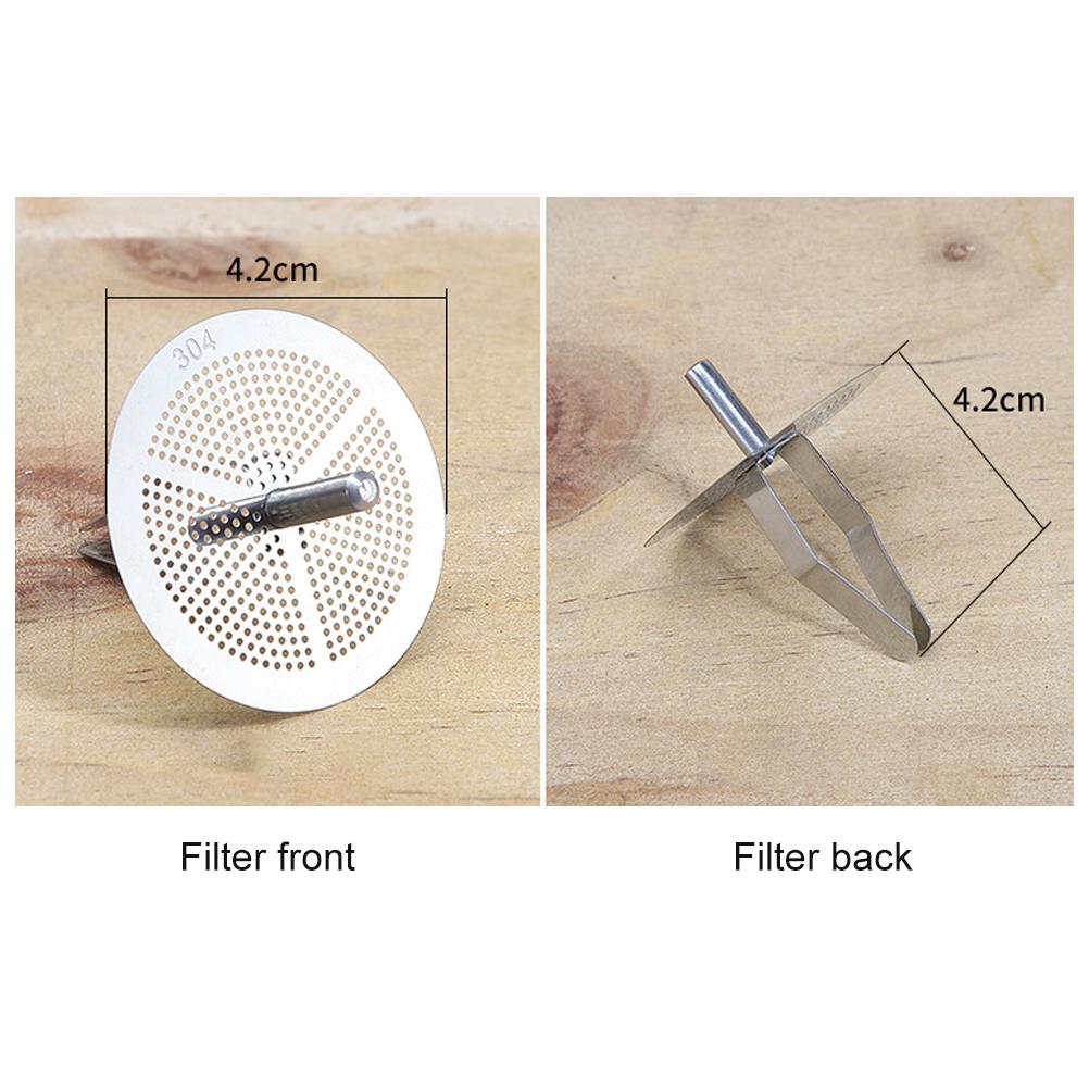 Rostfri ståltratt med filter Kökssiltratt för flytande och pulverformiga varor