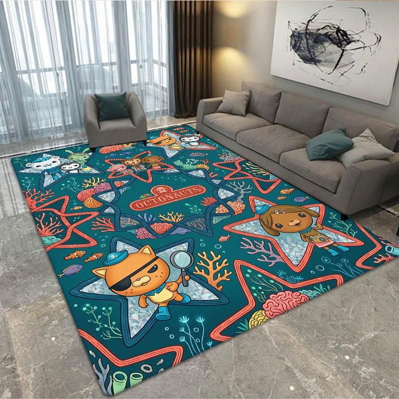 3D The-Octonauts cartoon printed carpet Living room bedroom non-slip carpets Yoga mat Outdoor carpet kawaii rug birthday gift