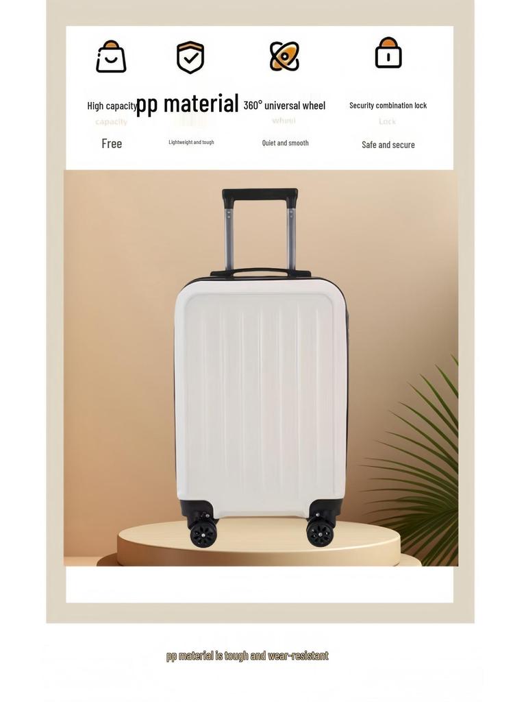 20" Minimalistischer Trolley mit Kombinationsschloss - Reisekoffer mit hoher Kapazität