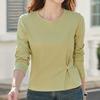 Navava Women S Plain Daily Round Neck Long Sleeve T ShirT nT3221