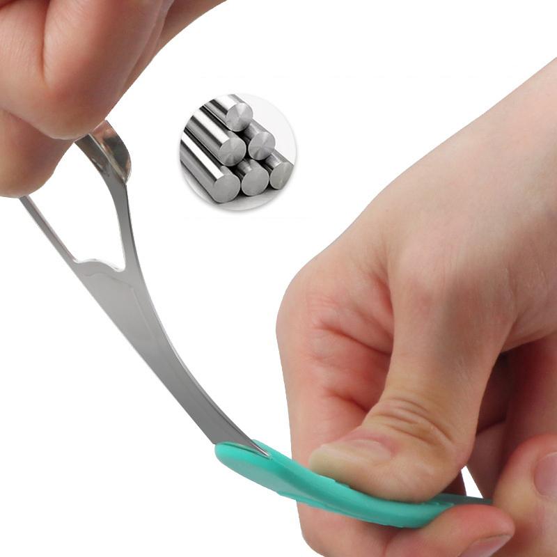 1 buc Curățător de limbă cu un singur strat/dublu strat Oțel inoxidabil Respirație proaspătă