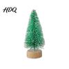 Small Christmas Tree Mini Bottle Brush Tree Artificial Miniature Tiny Sisal with Living Room Decor Wooden Base Winter Snow Frost Tabletop
