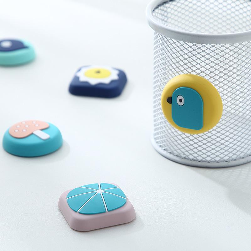 

Cartoon Suction Pad Silicone Stopper Bump Stickers Stopper Thickening Behind the Door Wall Protector Floor Knob Door Cup Door Handle Collision