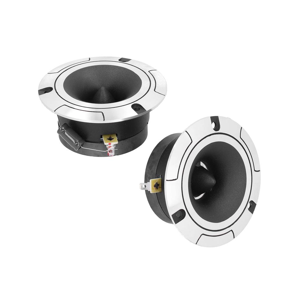 Pair Car Audio Speakers 4in Round 92dB 12V 35hz‑20khz Symmetrical Terminal Sound System Universal