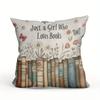1 girl who only loves books pillow cover