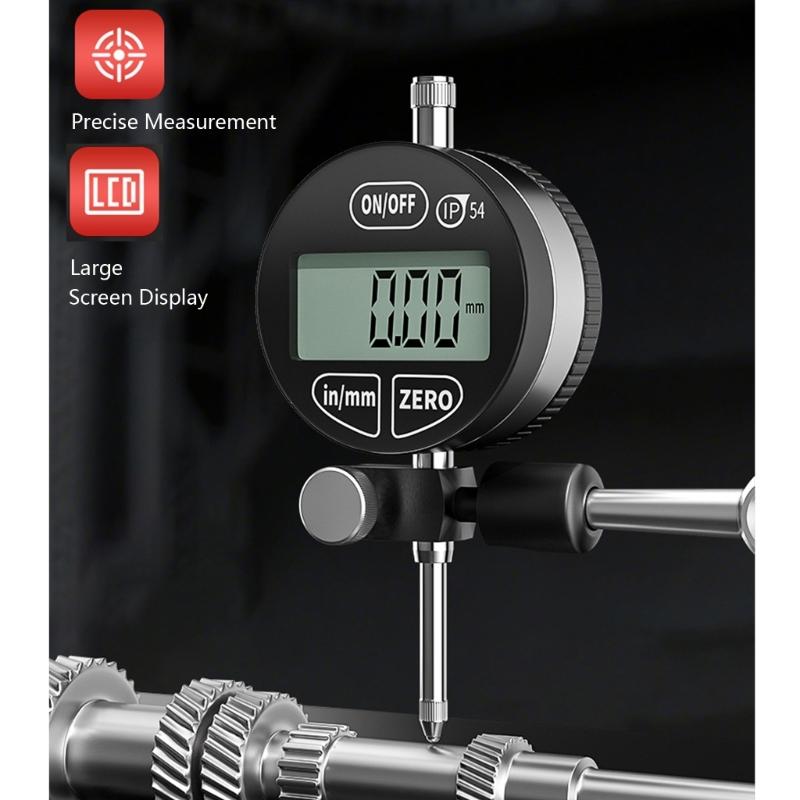 Waterproof Oil Resistant Digital Dialling Indicators Large LCD Screen 0.001mm Accuracy Thickness Depth Height Measurement Tool