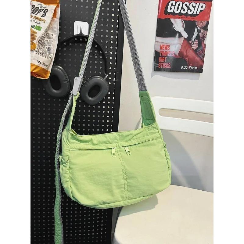

Solid Casual Interior Compartment Crossbody Bags for Women Soft Zipper Nyl Women s Handbags 2026 Sewing Thread Bags світло-зелений колір