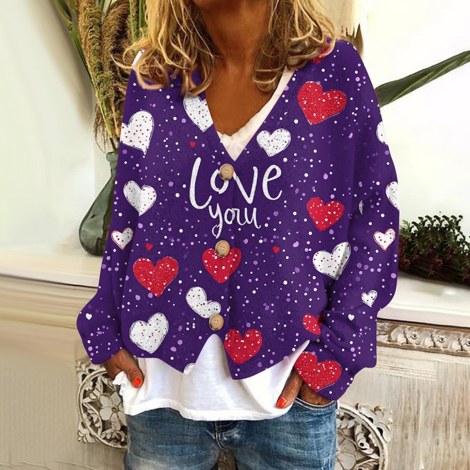 

Женская модная короткая куртка, повседневная, с длинным рукавом, с принтом ко Дню святого Валентина, однобортный плюшевый топ S