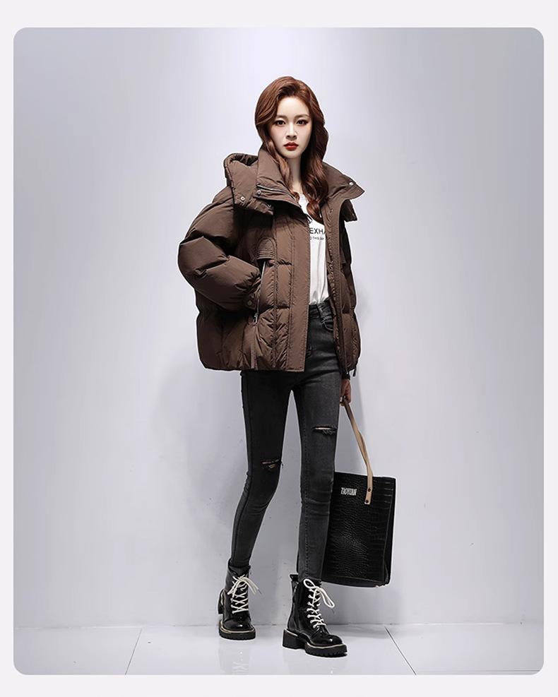 Women’s Short Hooded Windproof Thicken Warm Winter Jacket