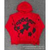 Sp1der Rapper YoungThug Same Foam Letter 555555 Couple Hoodie Pink Sweatshirt