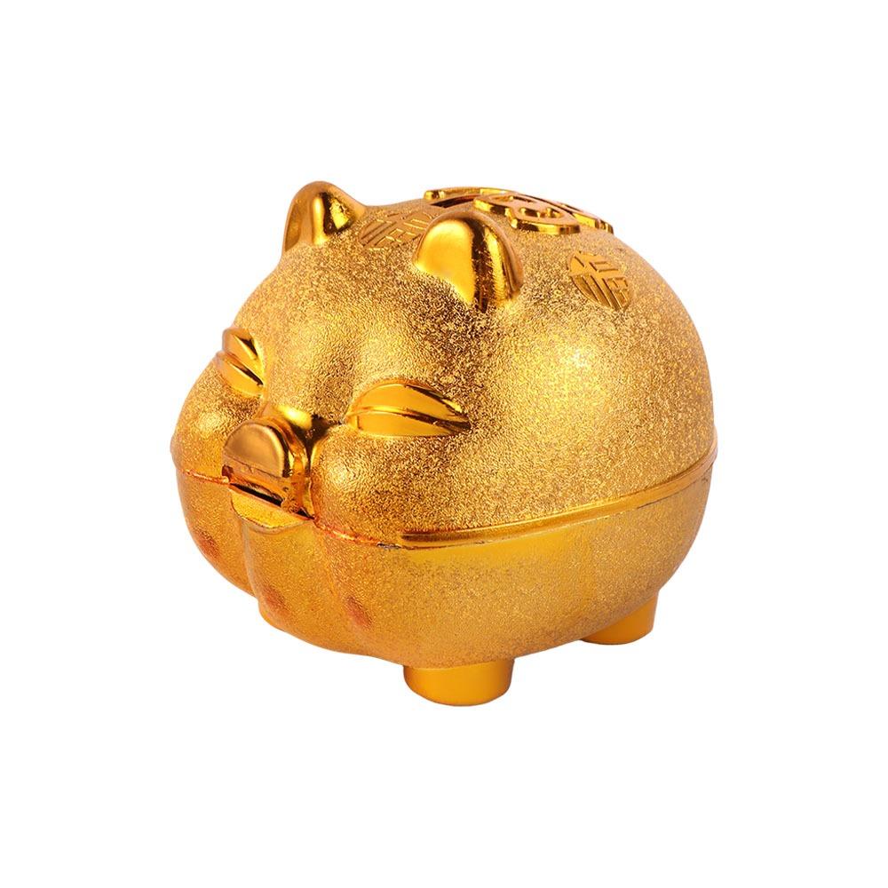 Porcellino Rosa Oro Salvadanaio di Plastica Animale Scatola Risparmio Monete Pratico Barattolo Soldi Maialino Bambini Bambini