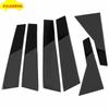 6*For Cadillac XT5 2016-2021 Black Door B,C Pillar Mirror Plate Molding Trims PC
