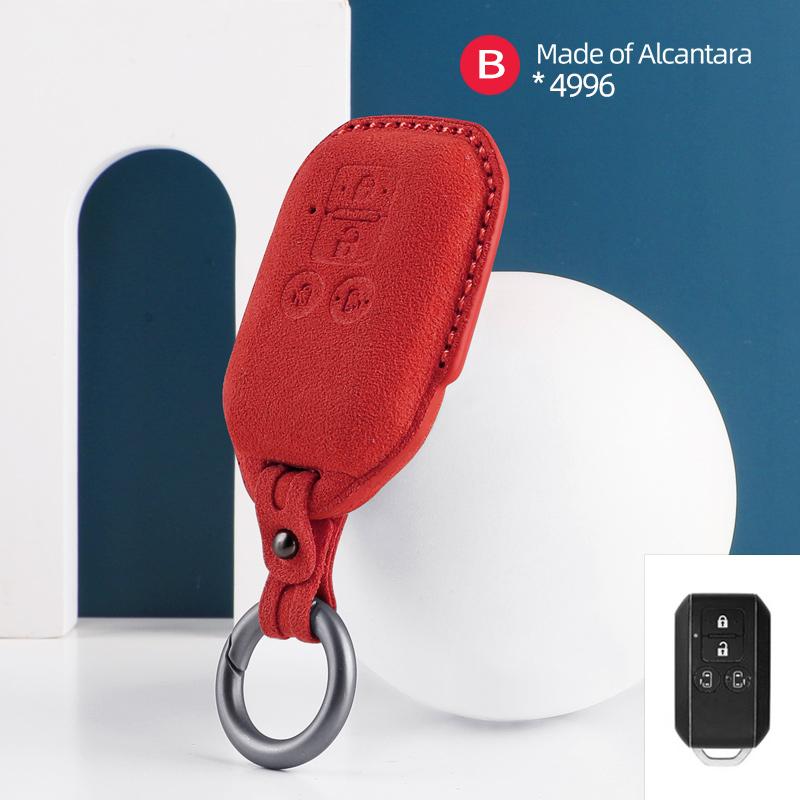 Pro Suzuki Spacia MK53S Jimny Sierra Swift Wagon 4tlačítkový obal na klíč od auta Alcantara Semišová klíčenka Ochranný kryt Příslušenství