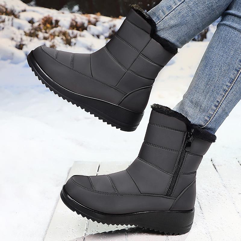 Cotton shoes women's shoes polyurethane long boots warm high-top women's boots piled thickened snow boots cold-proof warm boots